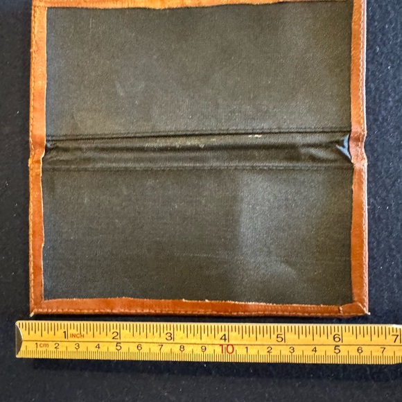 Vintage Blue and Tan Pebblesd Leather Crossbody Bag - Picture 5 of 15